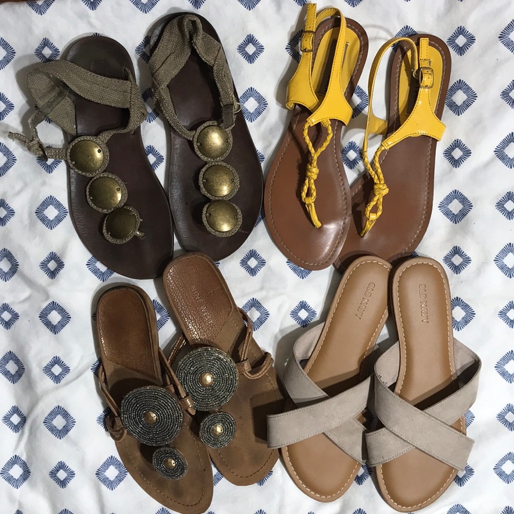 Lot of summer sandals